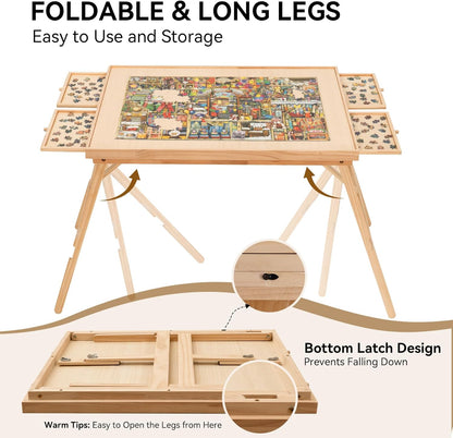 Compact Jigsaw Table with Storage