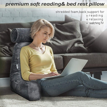 Comfortable Bedrest Pillow with Supportive Arms