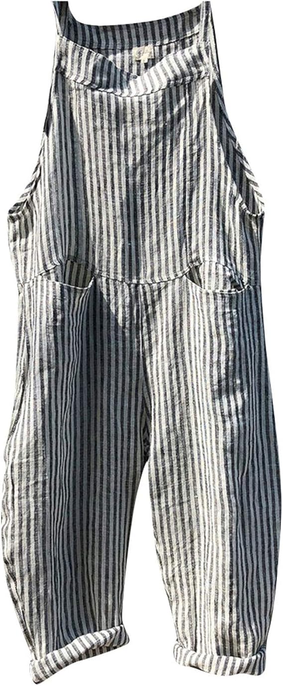 Comfortable Stripe Wide Leg Jumpsuit