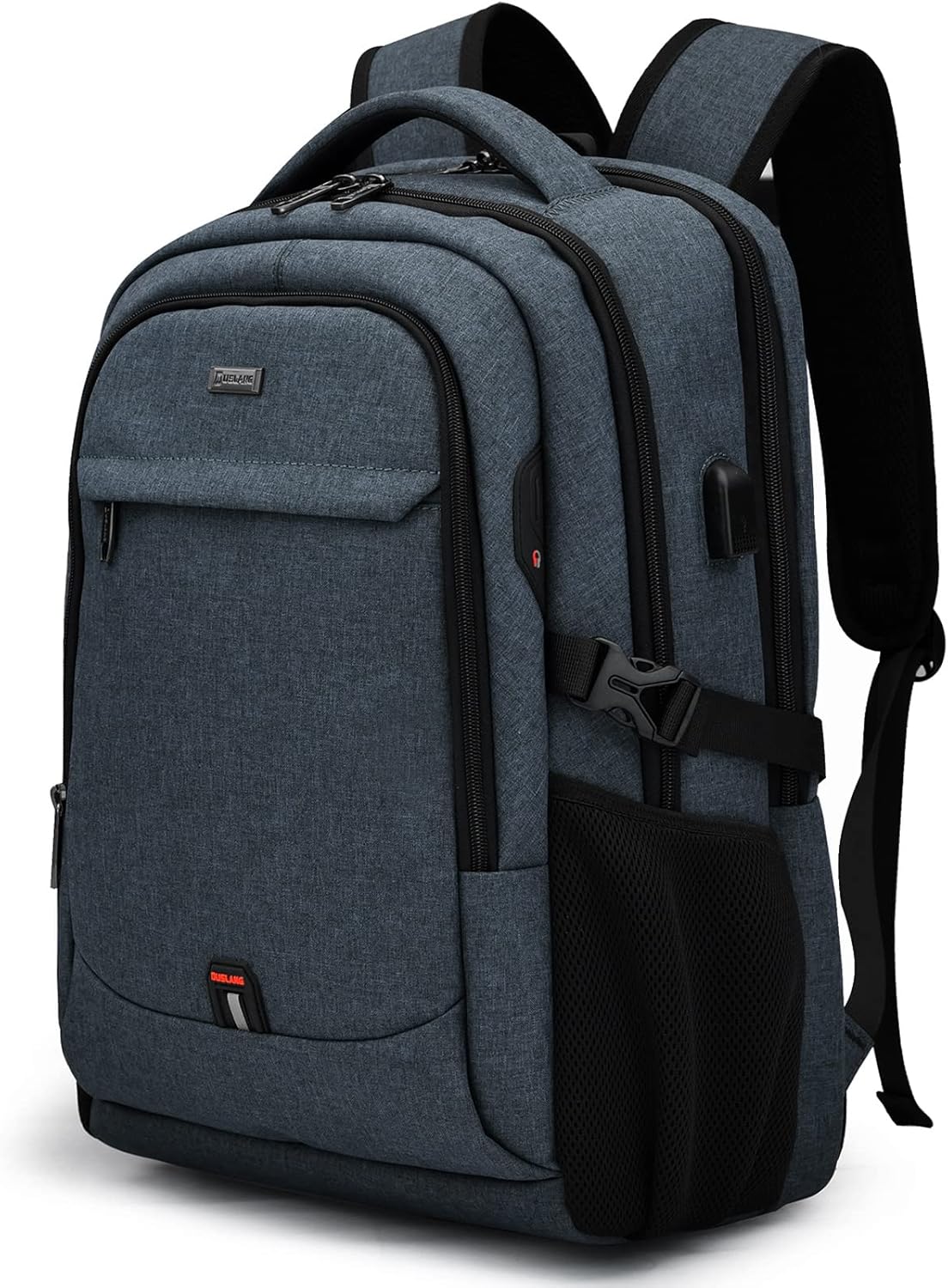 Durable Commuter Laptop Bag with USB Charger & Multiple Pockets