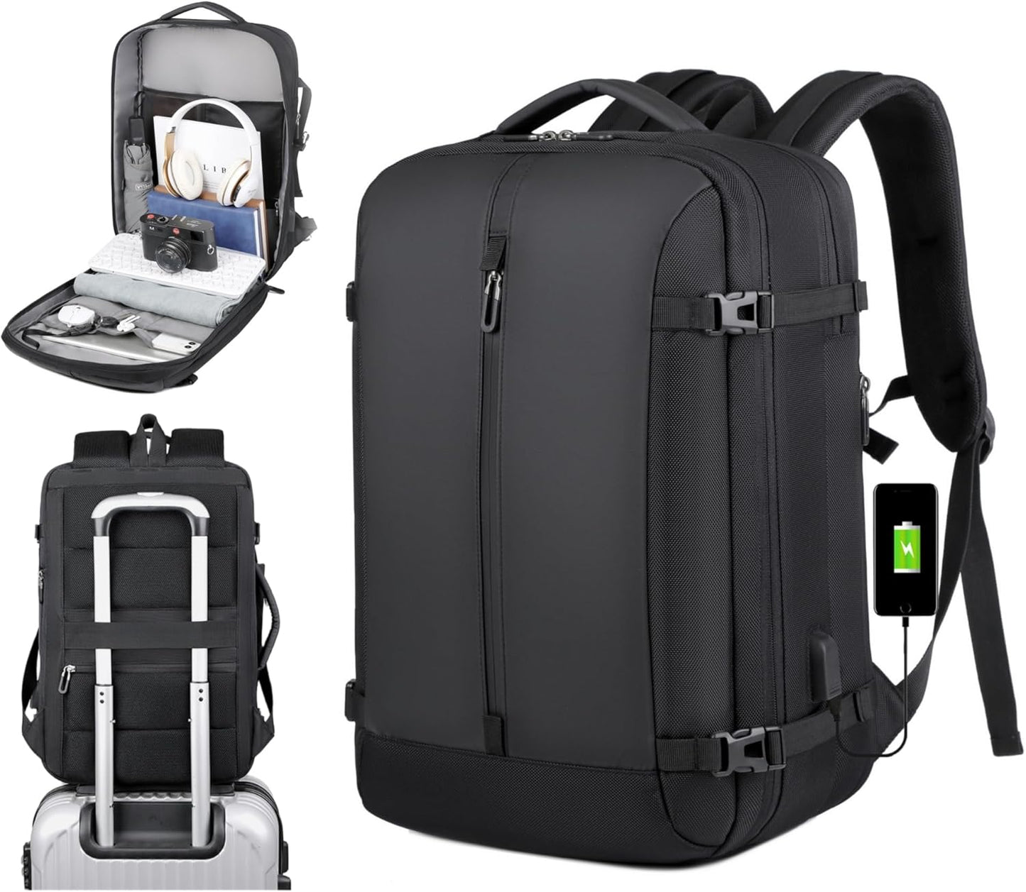 Large Water Resistant Travel Backpack with Laptop Compartment - OutfitLondon