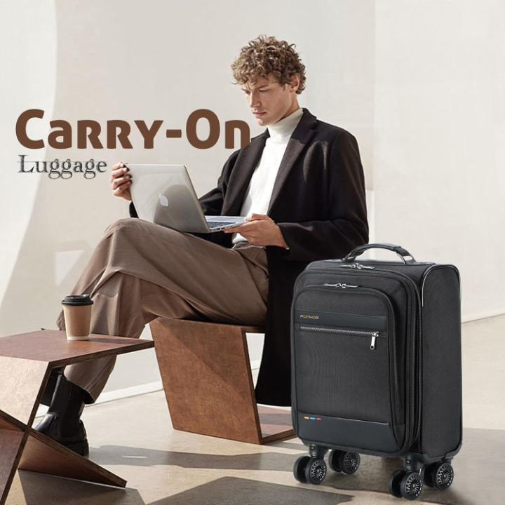 Compact Folding Luggage with 360 Wheels & Laptop Sleeve