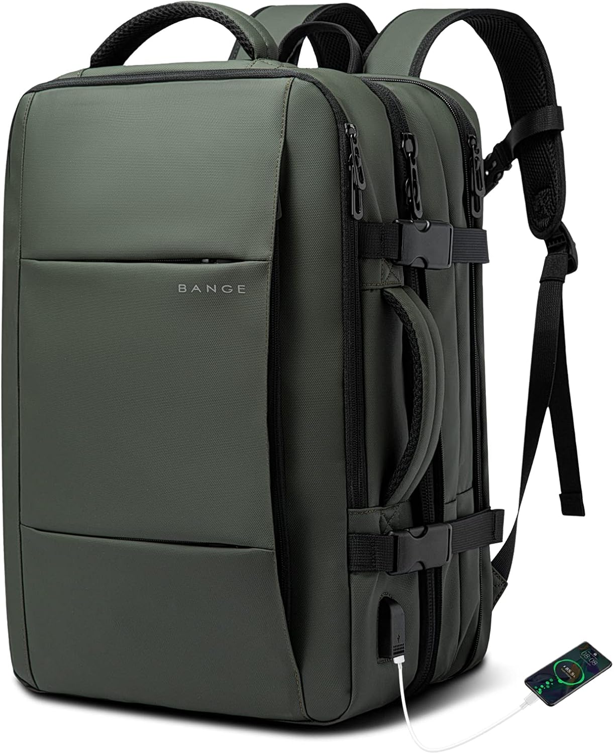 Spacious 26-45L Water Resistant Hiking Rucksack with Laptop Compartment