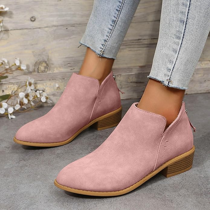 Women's High Heel Ankle Boots Sharp Toe