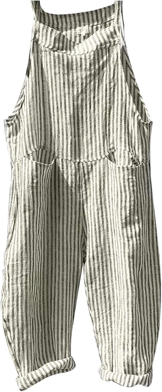 Comfortable Stripe Wide Leg Jumpsuit