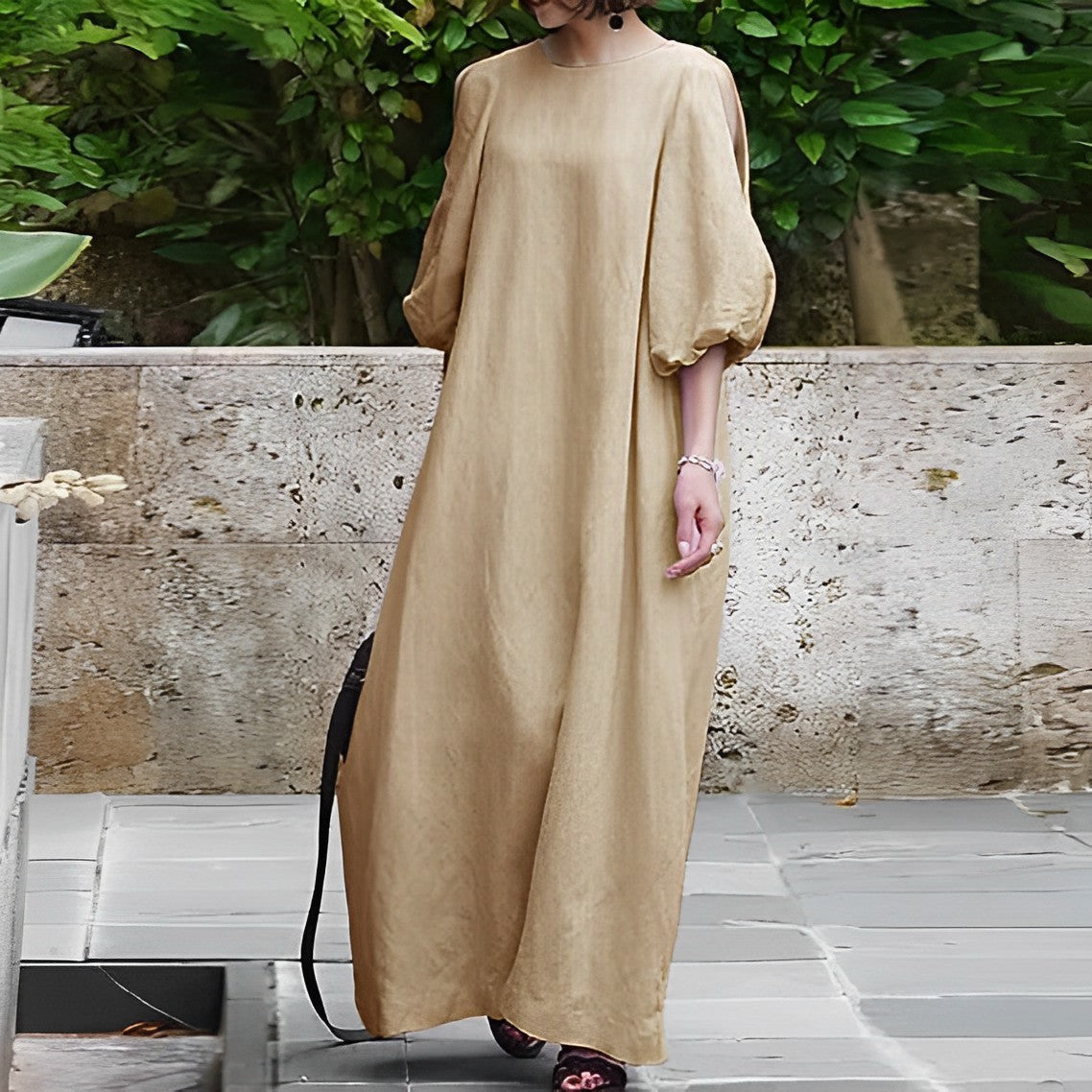Comfortable Summer Dress for Women with Ruffle Sleeves