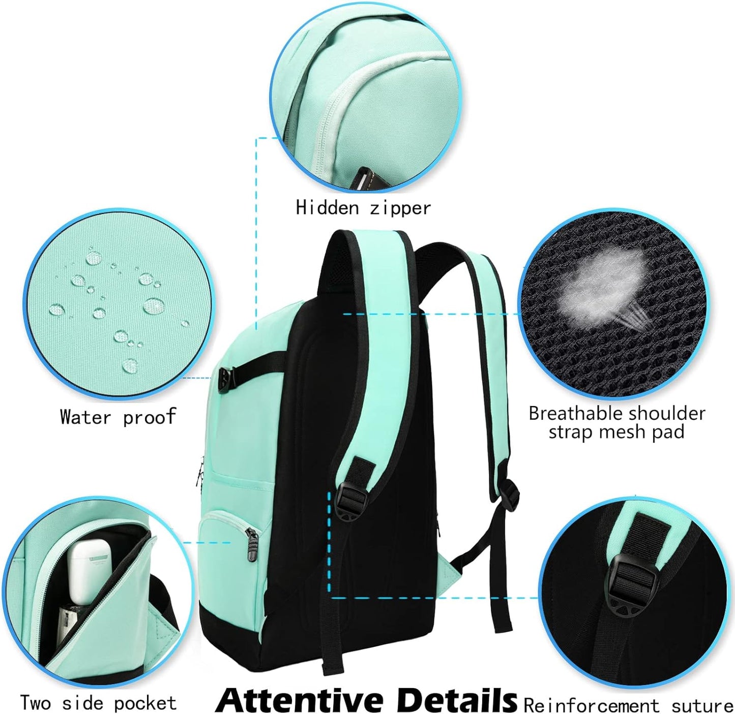 Compact 15.6 Business Laptop Backpack with Multiple Pockets