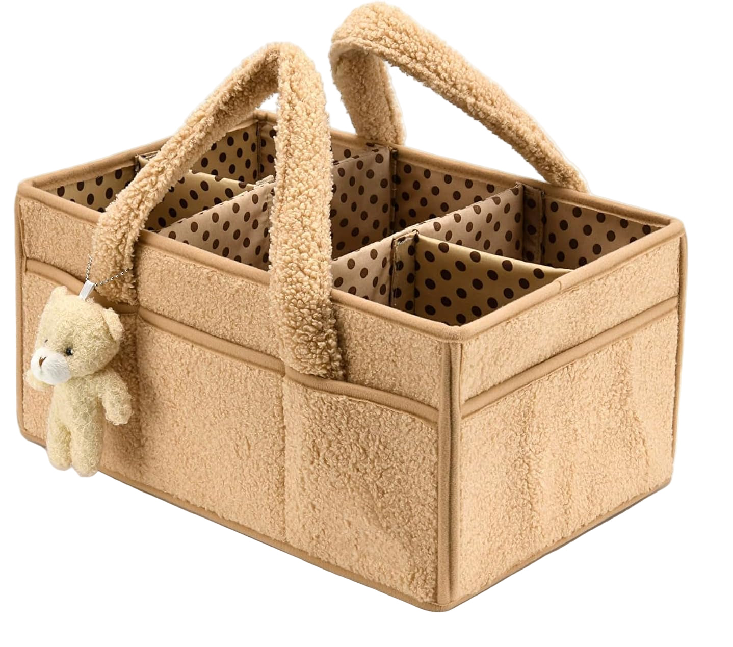 Soft Baby Diaper Storage Basket with Pockets