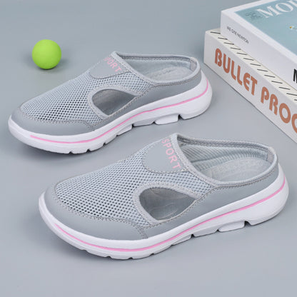 Summer Comfortable Trendy Hollow Mesh Half Slippers (Unisex)