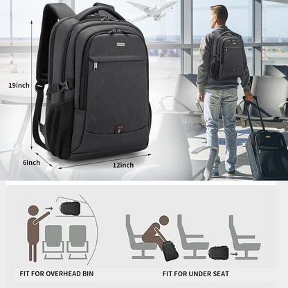 Durable Commuter Laptop Bag with USB Charger & Multiple Pockets