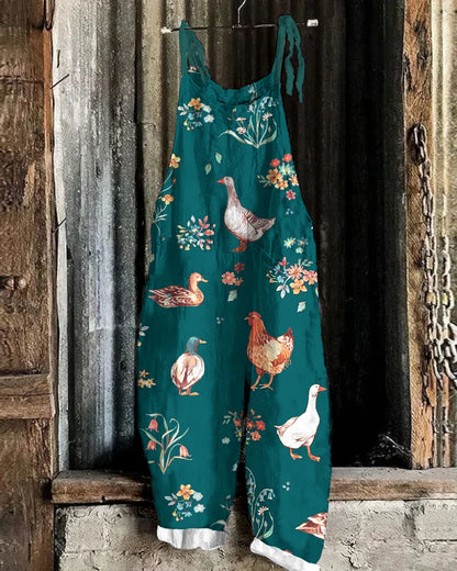 Vibrant Floral Women's Romper Suit