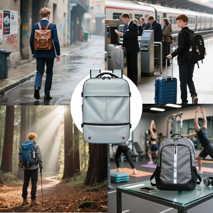 Large Water Resistant Travel Backpack with Compression
