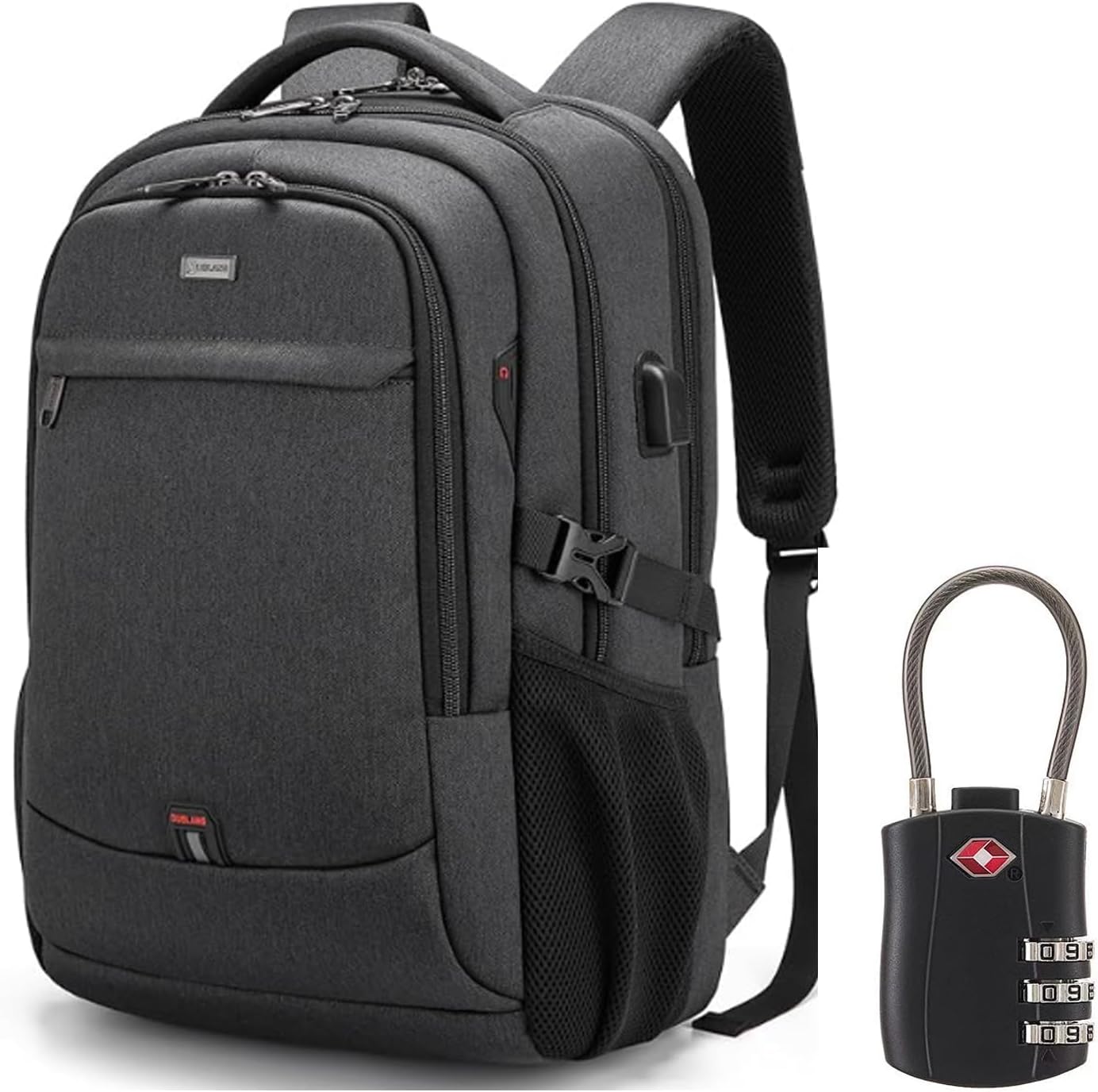 Durable Commuter Laptop Bag with USB Charger & Multiple Pockets - OutfitLondon