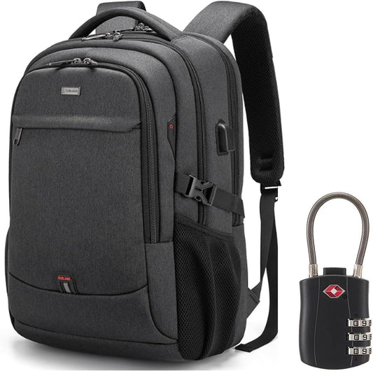 Durable Commuter Laptop Bag with USB Charger & Multiple Pockets - OutfitLondon