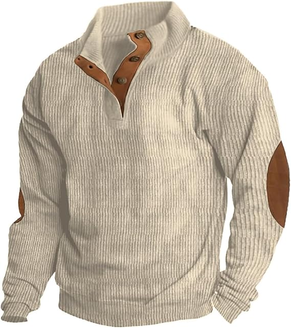 Comfortable Wool Crew Neck Sweater for Men