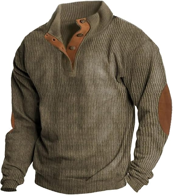 Comfortable Wool Crew Neck Sweater for Men