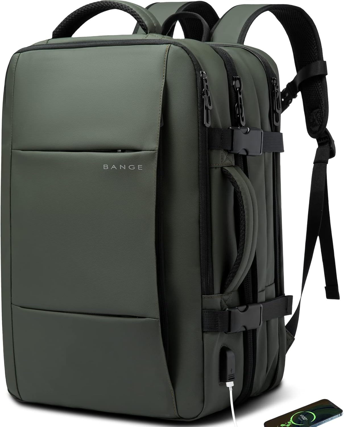 Spacious 26-45L Water Resistant Hiking Rucksack with Laptop Compartment