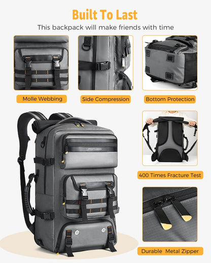 Large Water Resistant Convertible Travel Rucksack with Laptop Sleeve