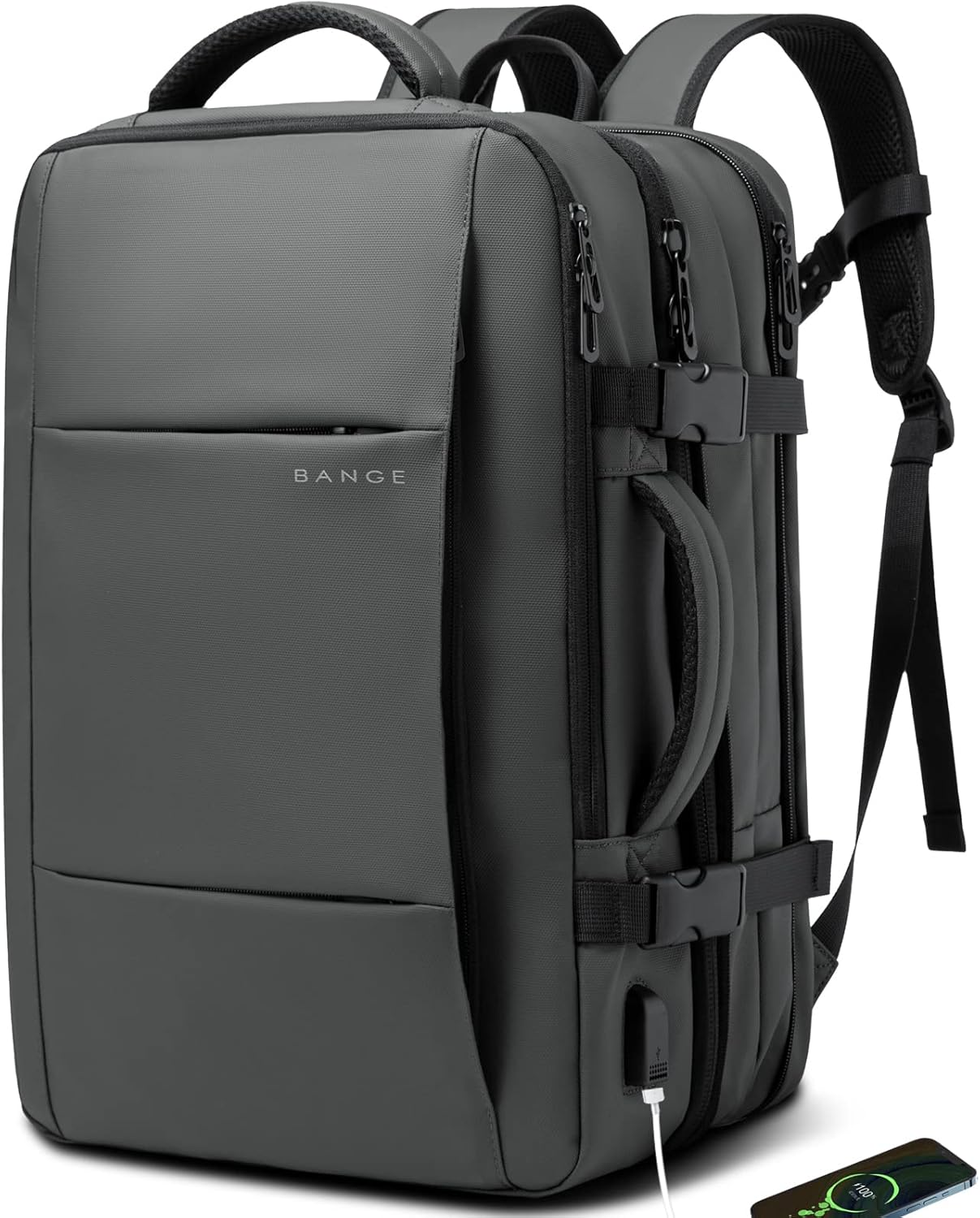 Spacious 26-45L Water Resistant Hiking Rucksack with Laptop Compartment