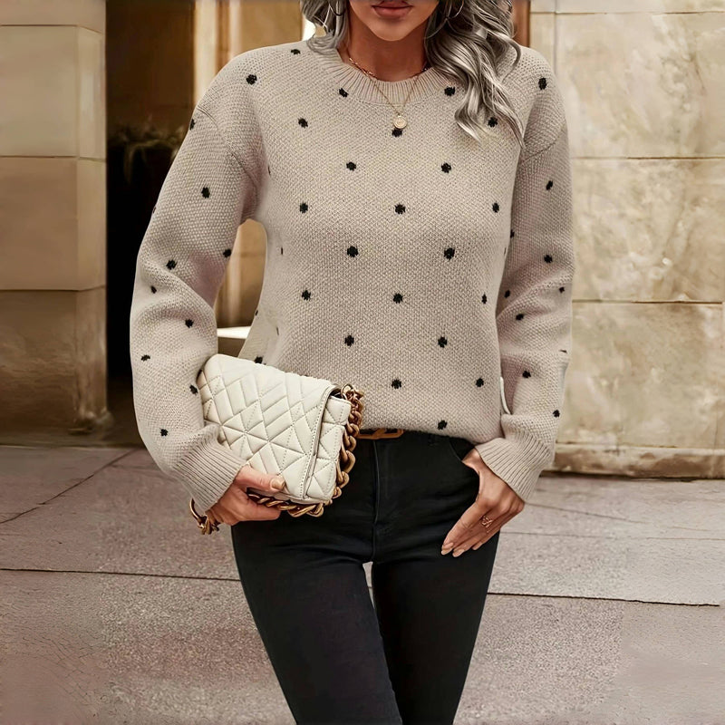 Fun Spotted Crew Neck Sweater