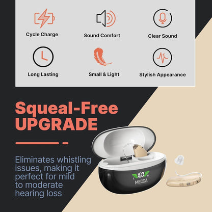 BTE Digital Hearing Aids Rechargeable Hearing Aids for Seniors
