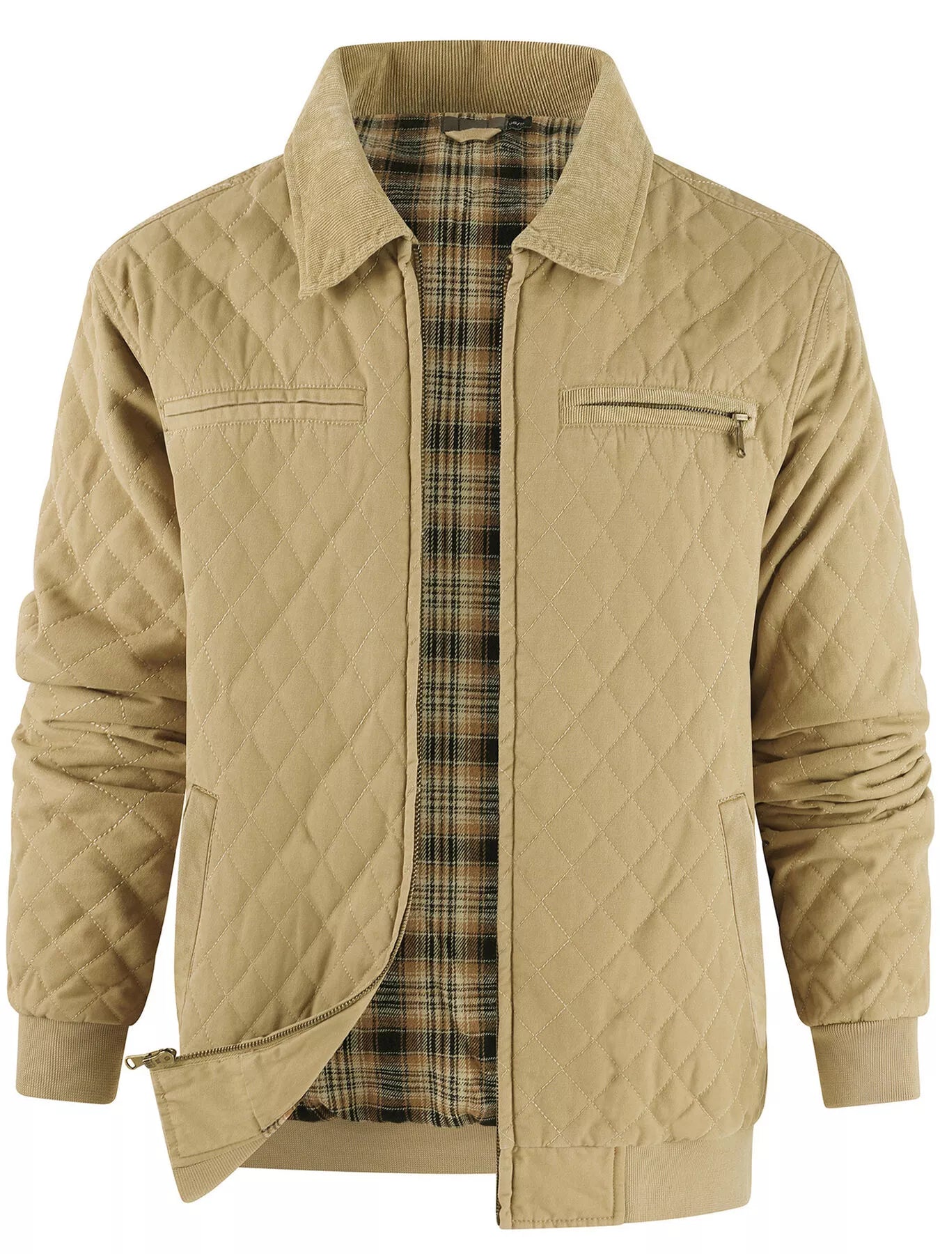 Insulated Flannel Lined Mens Padded Coat