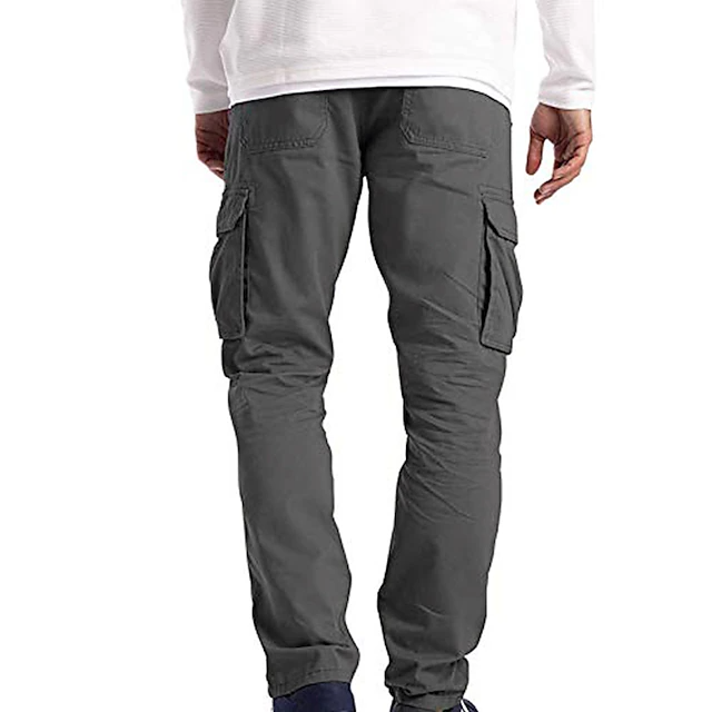 Long Cargo Work Pants For Men Combat Safety Multi-pocket Pants