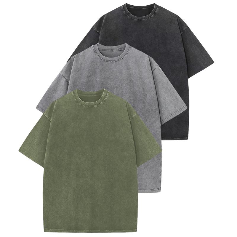 Relaxed Fit Casual Tee Shirt 3 Pack Bundle