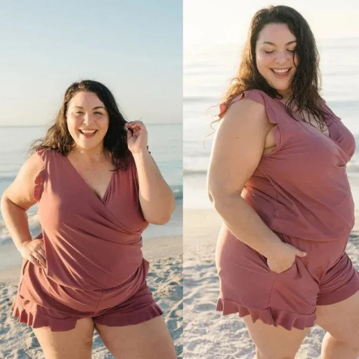 Built in bra and Leggings Swim Romper