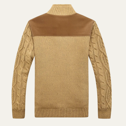 Thick Cozy Fleece Mens Winter Sweater Cardigan