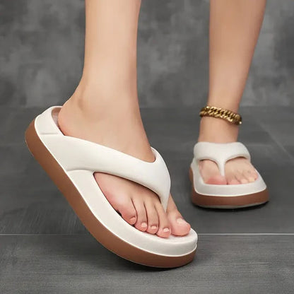 Women's Comfortable Platform Flip Flops Non-slip Outdoor