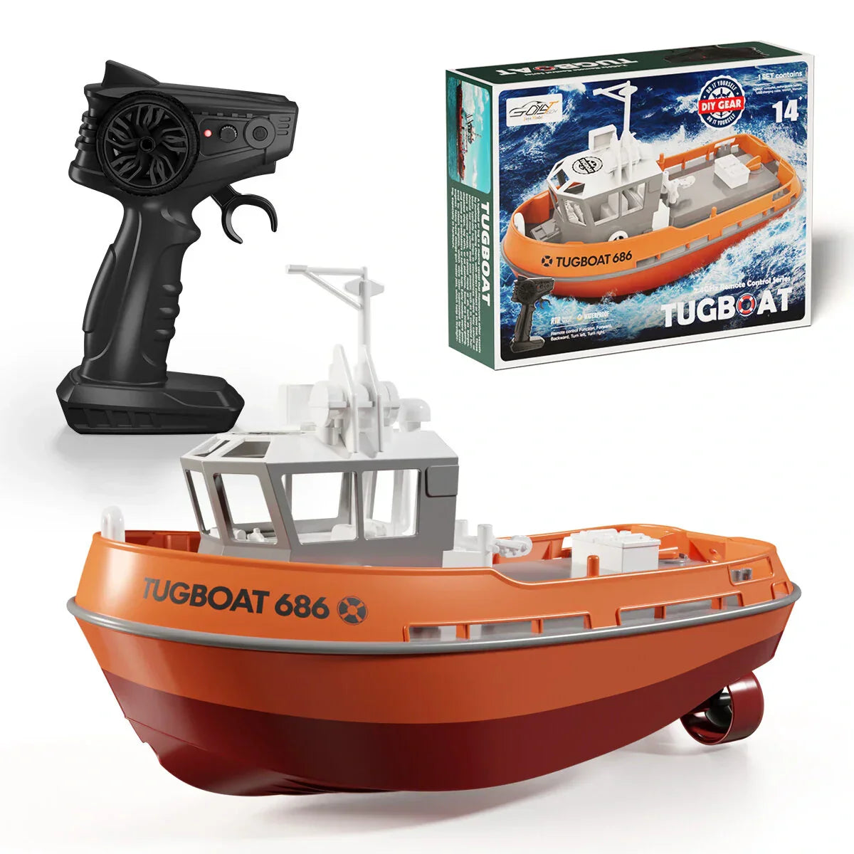 Remote Control Boat Dual Motor Wireless Controller For Boys