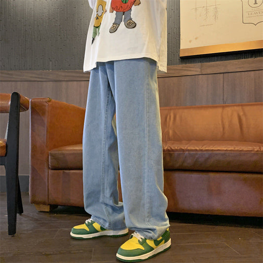 Men's Retro Baggy Straight Denim Jeans