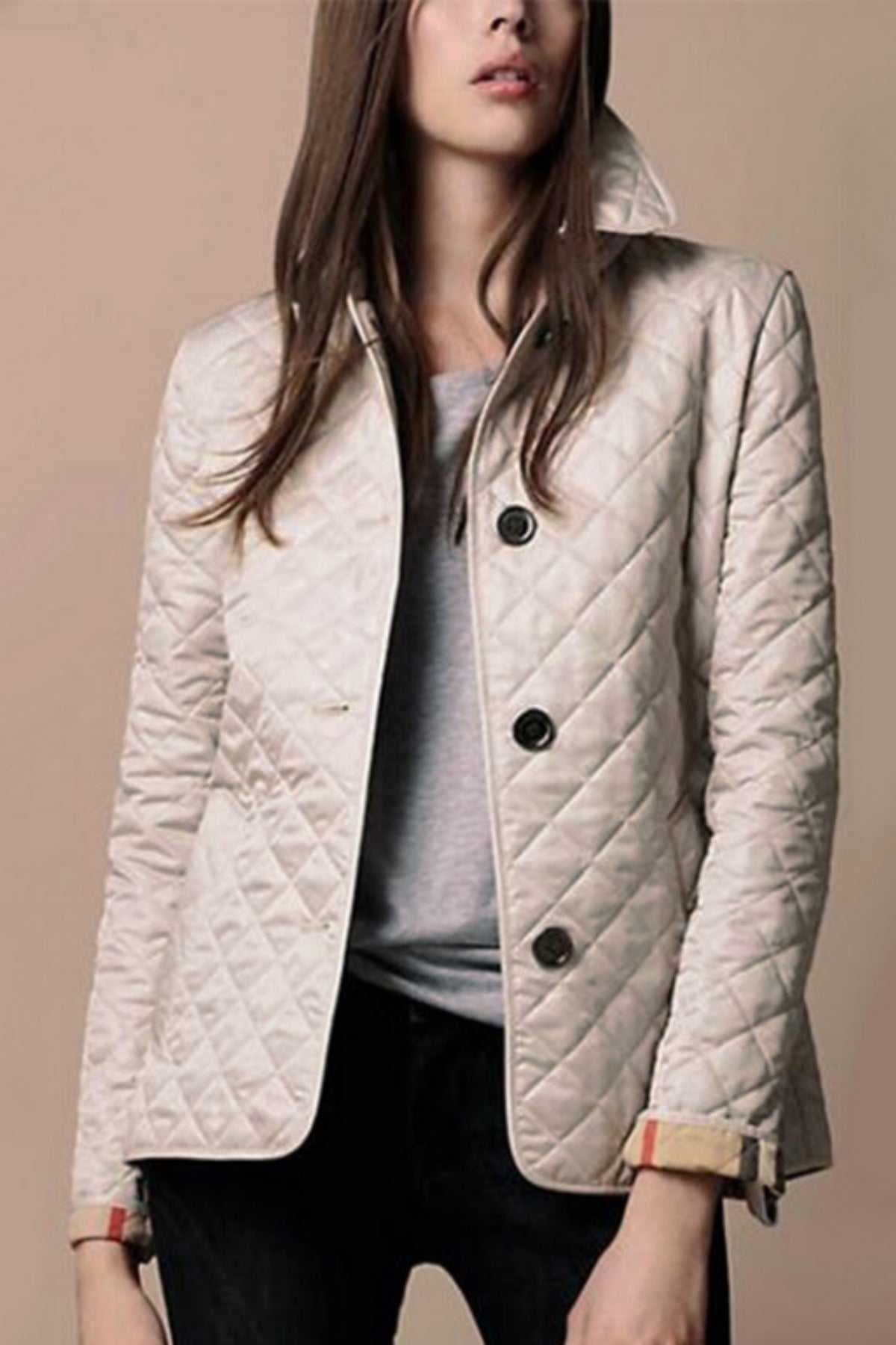 Women's Relaxed Fit Puffer Coat Button Front