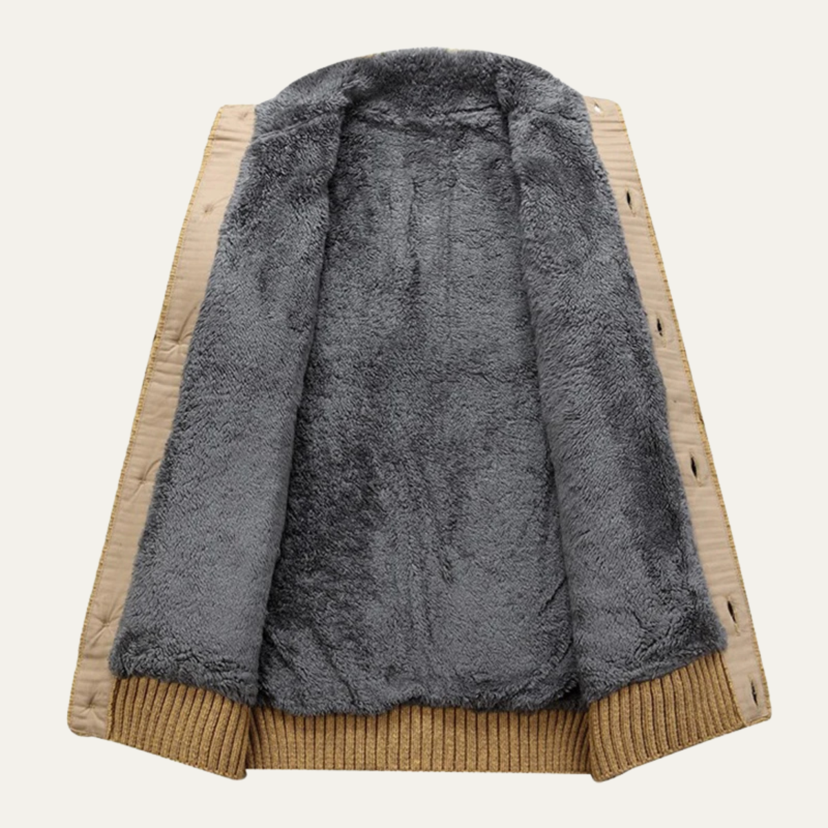 Thick Cozy Fleece Mens Winter Sweater Cardigan