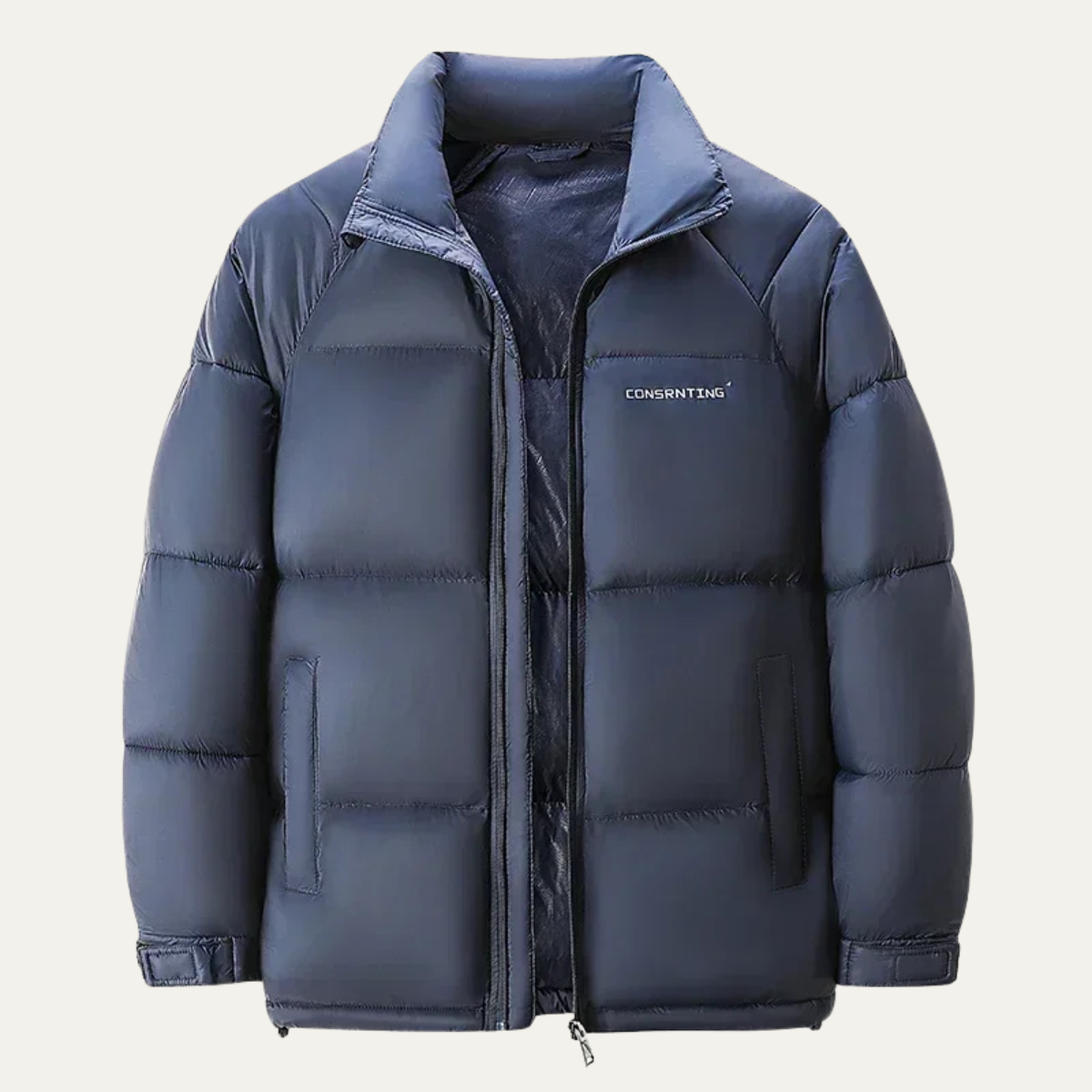 Slim Black Down Filled Men's Puffer Coat