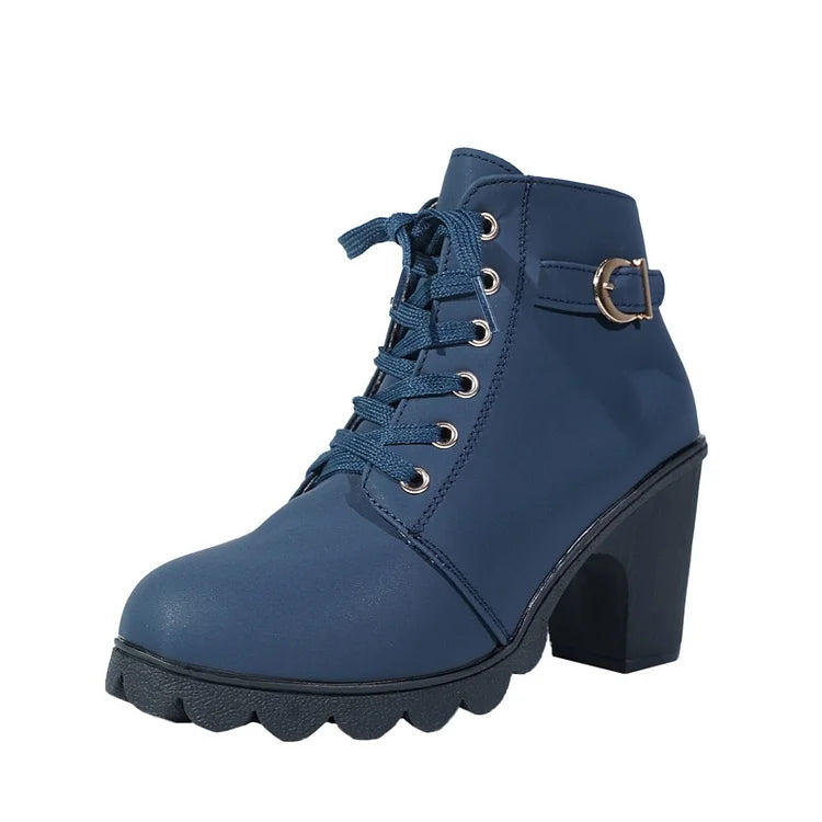 Sexy High Heel Lace-Up Ankle Boots for Women - OutfitLondon