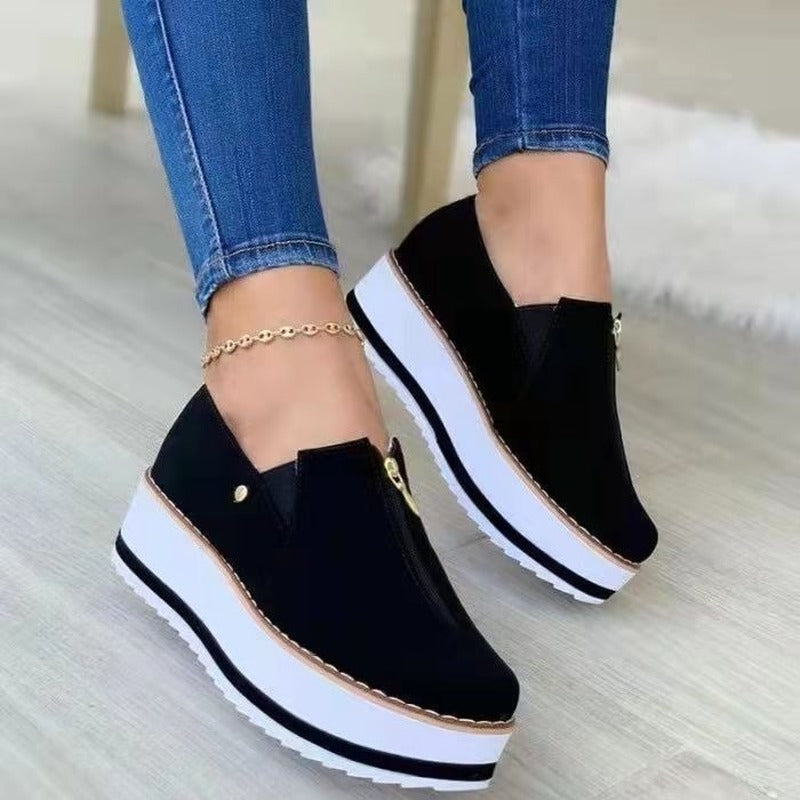 Platform Fashion Casual Solid  Low-top Women Shoes