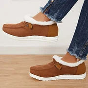 Women's Flat Slip-On Bootie Warm Lining Ankle Snow Boots
