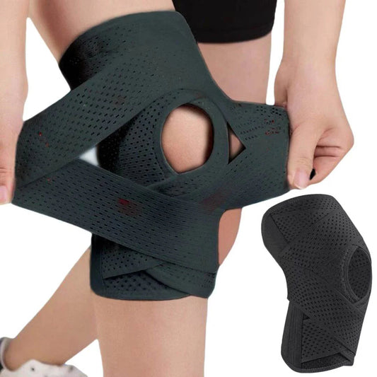 Knee Pads | with Support Compression Springs and Tension Strap - for Stability - Pain Relief and Protection