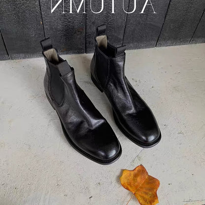 Orthopedic Women Boot Arch Support Genuine Leather AntiSlip LightWeight Basic Chelsea Boot
