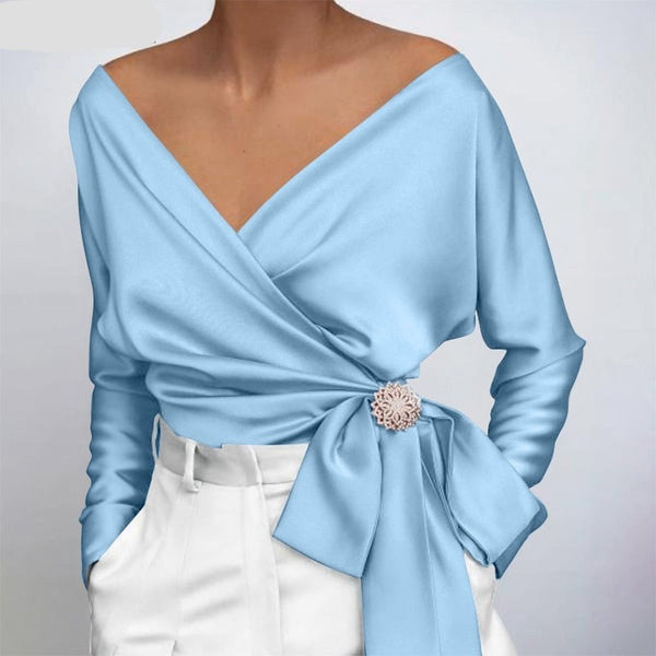 Breathable Ladies Silk Blouse