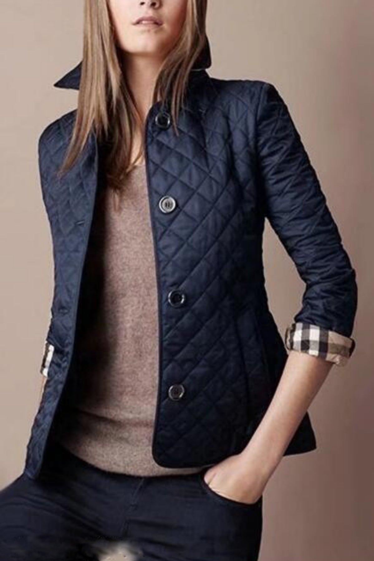 Women's Relaxed Fit Puffer Coat Button Front