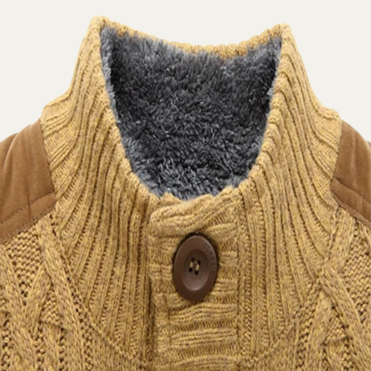 Thick Cozy Fleece Mens Winter Sweater Cardigan