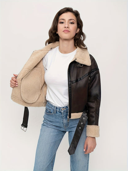 Small Genuine Leather Coat - OutfitLondon