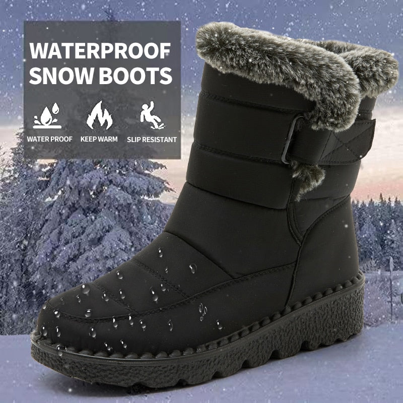 Orthopedic Women Boots Pain Relief Warm WaterProof High Top Boots