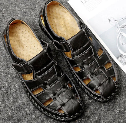 Men's Outdoor Daily Summer Hand-sewn Soft Leather Casual Sandals