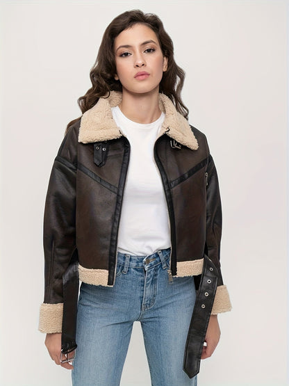 Small Genuine Leather Coat