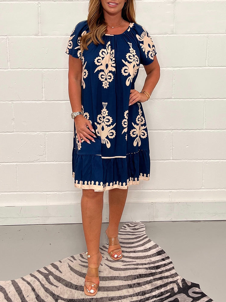 Pretty Floral Summer Dress for Ladies