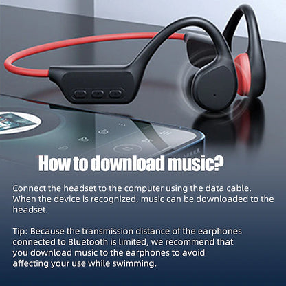 Waterproof Bone Conduction Bluetooth Swimming Earphones